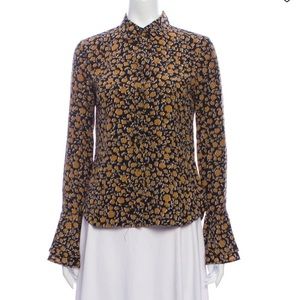 DEREK LAM 10 CROSBY Floral Print Button-Up Top 4